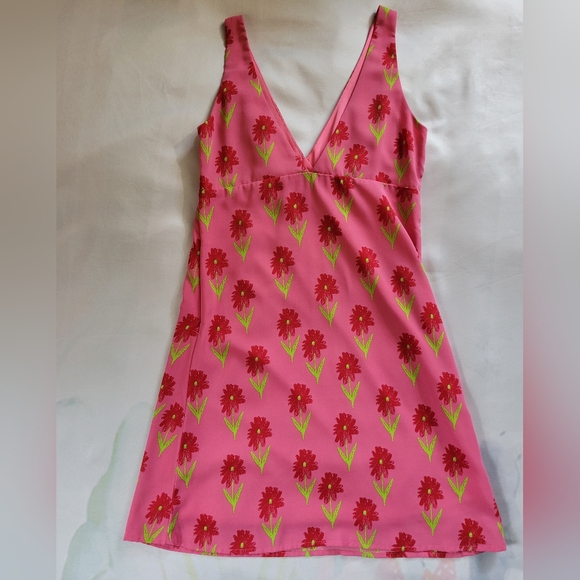 Baevely, pink floral dress- small - Picture 4 of 4